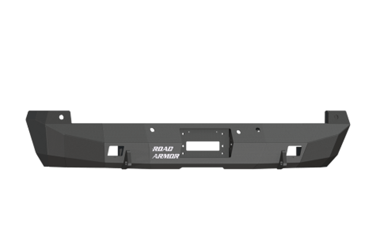 Road Armor 618S0B 2008-2016 Ford F250/F350/F450 Superduty Rear Bumper, Black Finish, Sensor, Stealth Series, Rectangle, Winch-Ready