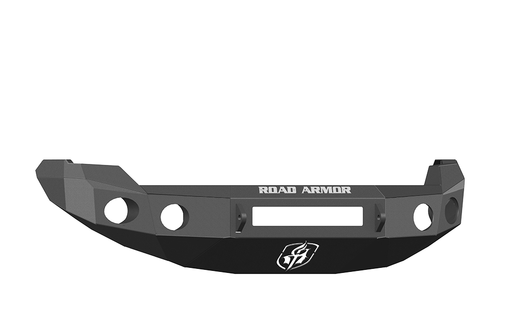 Road Armor 66130B-NW 2009-2014 Ford F150 Front Bumper, Black Finish, No Guard, Stealth Series, Round Fog Light Hole, Non-Winch