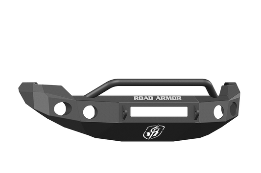 Road Armor 66134B-NW 2009-2014 Ford F150 Front Bumper, Black Finish, Pre-Runner Style, Stealth Series, Round Fog Light Hole, Non-Winch