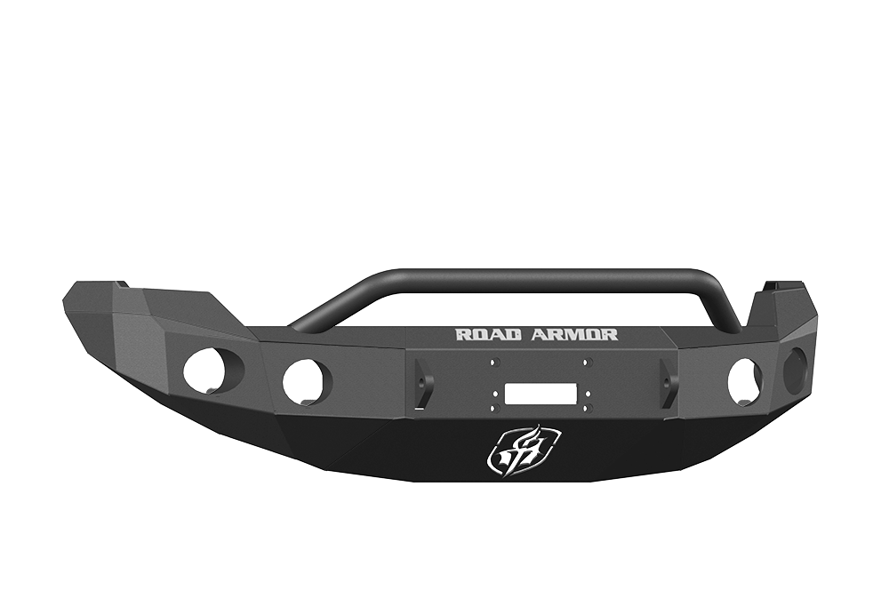 Road Armor 66134B 2009-2014 Ford F150 Front Bumper, Black Finish, Pre-Runner Style, Stealth Series, Round Fog Light Hole, Winch-Ready