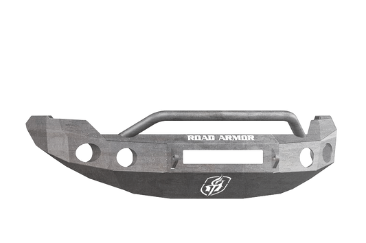 Road Armor 66134Z-NW 2009-2014 Ford F150 Front Bumper, Raw, Pre-Runner Style, Stealth Series, Round Fog Light Hole, Non-Winch