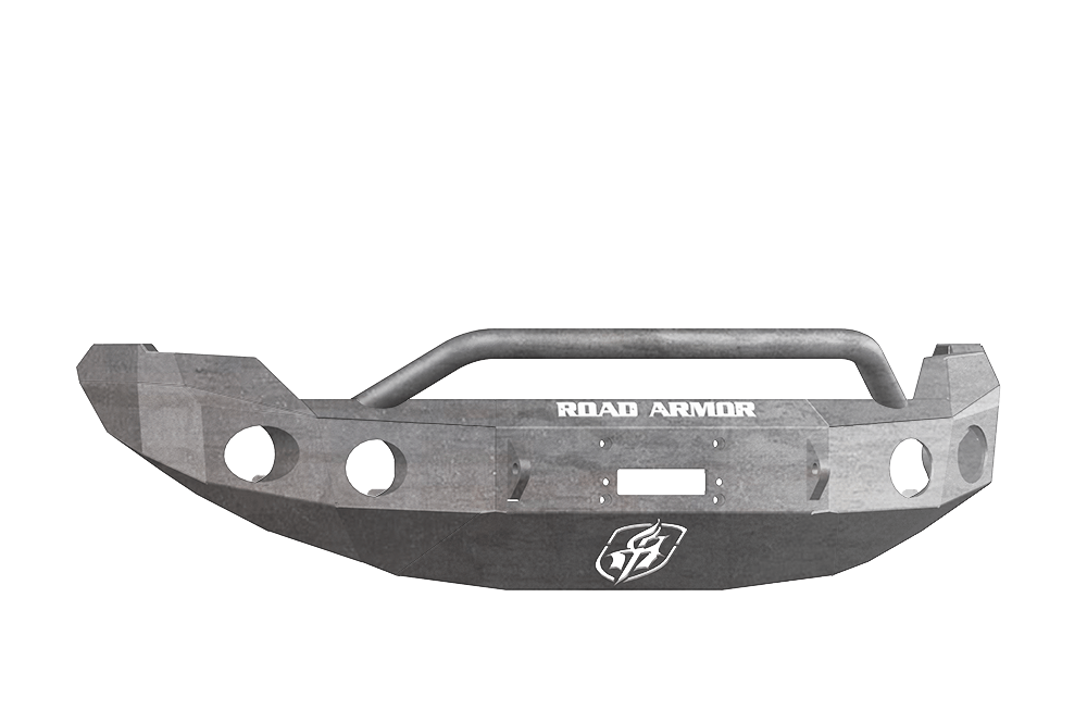 Road Armor 66134Z 2009-2014 Ford F150 Front Bumper, Raw, Pre-Runner Style, Stealth Series, Round Fog Light Hole, Winch-Ready