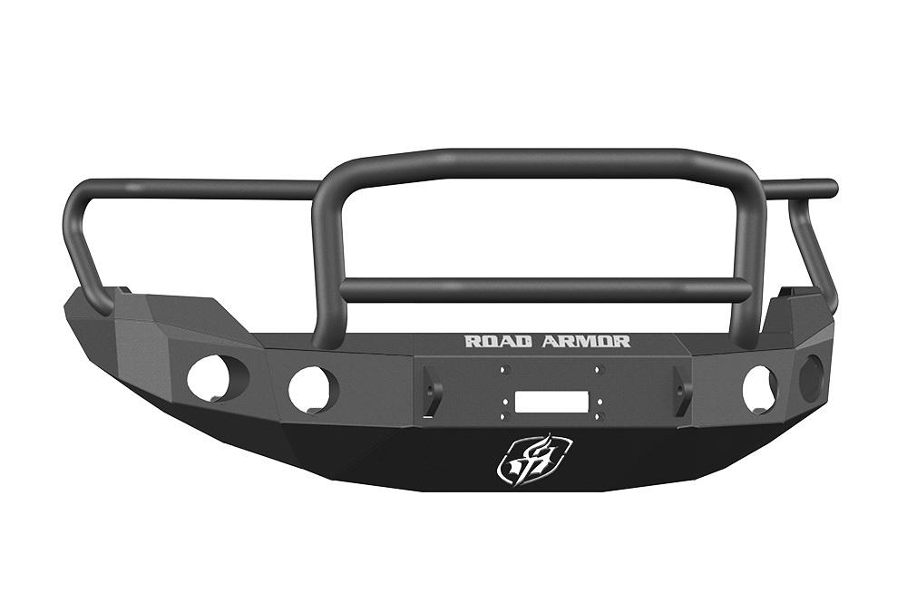 Road Armor 66135B 2009-2014 Ford F150 Front Bumper, Black Finish, Lonestar Guard, Stealth Series, Round Fog Light Hole, Winch-Ready