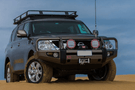 ARB 3438290B Nissan Pathfinder 2009-2012 Deluxe Front Bumper Winch Ready with Grille Guard, Black Powder Coat Finish
