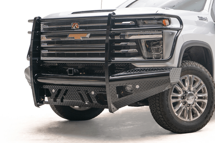 Fab Fours CH20-S4960-1 Chevy Silverado 2500/3500 2020-2023 Black Steel Front Bumper Full Guard Sensor