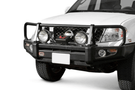 ARB 3438290B Nissan Pathfinder 2009-2012 Deluxe Front Bumper Winch Ready with Grille Guard, Black Powder Coat Finish