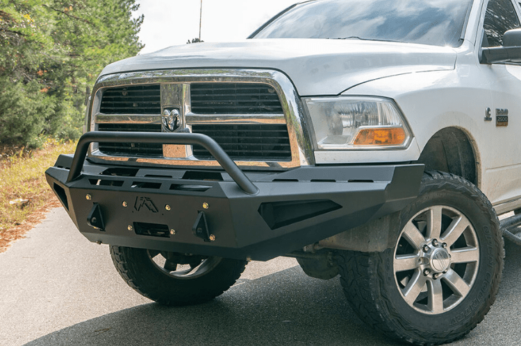 Fab Fours DR10-RS2962-1 Dodge Ram 2500/3500 2010-2018 Red Steel Front Bumper Winch Ready Pre-Runner Guard