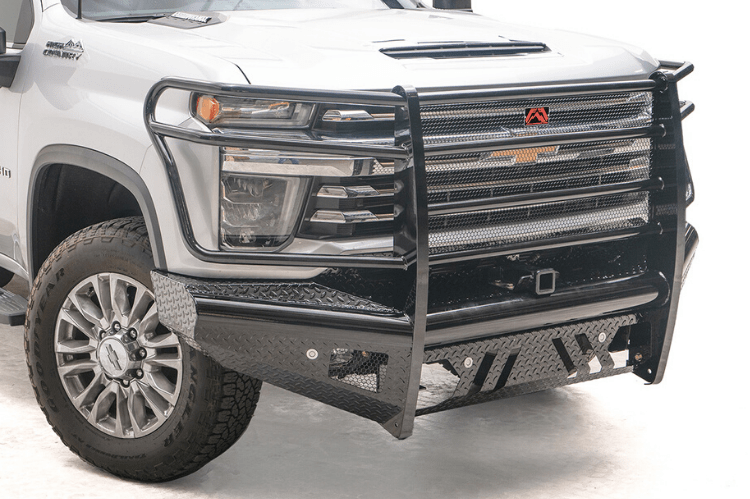 Fab Fours CH20-S4960-1 Chevy Silverado 2500/3500 2020-2023 Black Steel Front Bumper Full Guard Sensor