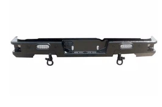 Bodyguard FFC20BYLG GMC Sierra 2500/3500 HD 2020-2023 T2 Rear Bumper With Sensor Light Cutouts Gloss Black Powder Coat