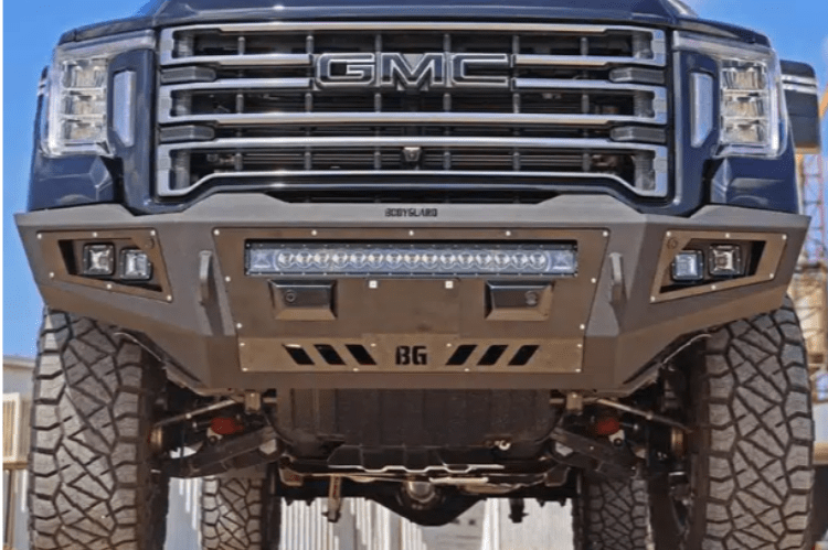 Bodyguard GAC20BN1T Chevy Silverado 2500/3500 2020-2023 A2L Base Front Bumper No Sensor  Single Light Bar Cutout