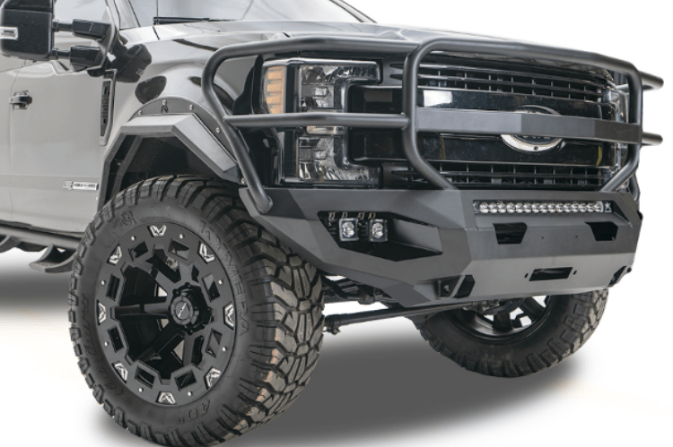 Fab Fours FS17-X4150-1 Ford F250/F350 Superduty 2017-2019 Matrix Front Bumper Winch Ready Full Guard