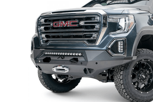 Fab Fours GS19-X3951-1 GMC Sierra 1500 2019-2021 Matrix Front Bumper Winch Ready No Guard