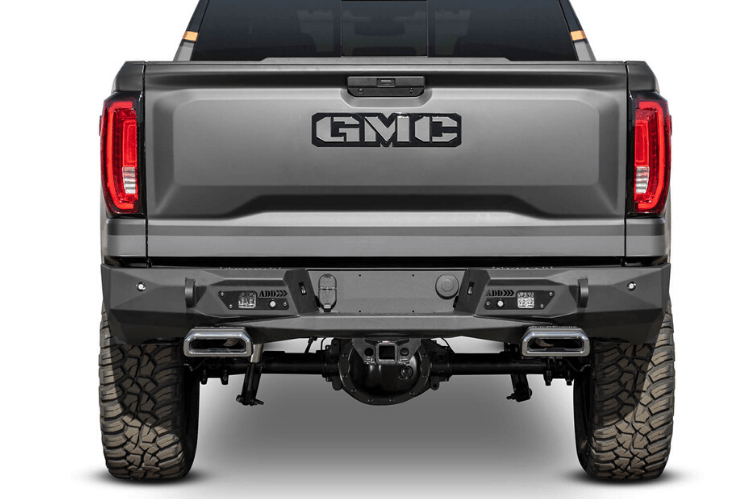 ADD R441051280103 GMC Sierra 1500 2019-2021 Stealth Fighter Rear Bumper with Exhaust Tips and Backup Sensors