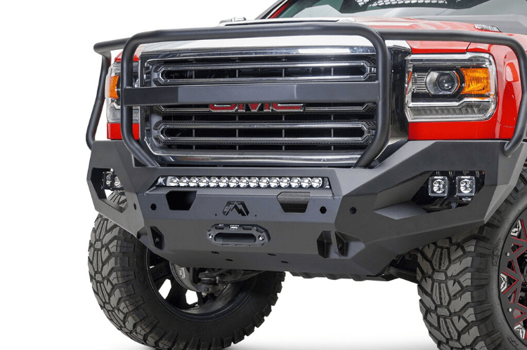 Fab Fours GM15-X2850-1 GMC Sierra 2500/3500 2015-2019 Matrix Front Bumper Winch Ready Full Guard