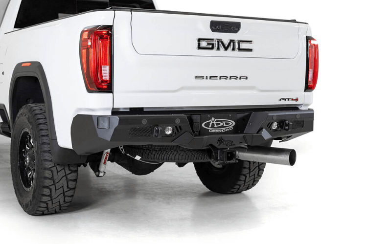 ADD R270021280103 GMC Sierra 2500 2020-2023 Bomber HD Rear Bumper with Blind Spot and Sensor Cutouts