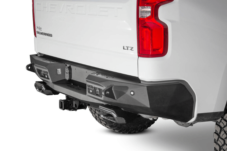 ADD R441051280103 GMC Sierra 1500 2019-2021 Stealth Fighter Rear Bumper with Exhaust Tips and Backup Sensors