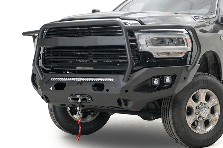 Fab Fours DR19-X4450-1 Dodge Ram 2500/3500 2019-2024 Matrix Front Bumper Winch Ready Full Guard