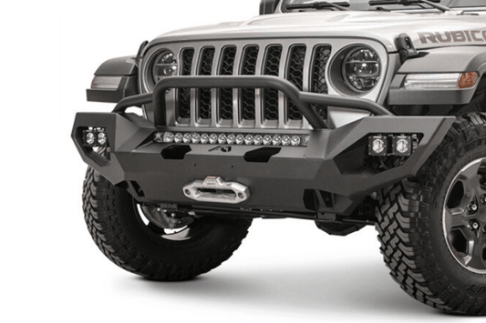 Fab Fours JL18-X4652-1 Jeep Wrangler JL 2018-2025 Matrix Front Bumper Winch Ready Pre-Runner Guard