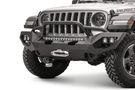 Fab Fours JL18-X4652-1 Jeep Wrangler JL 2018-2024 Matrix Front Bumper Winch Ready Pre-Runner Guard