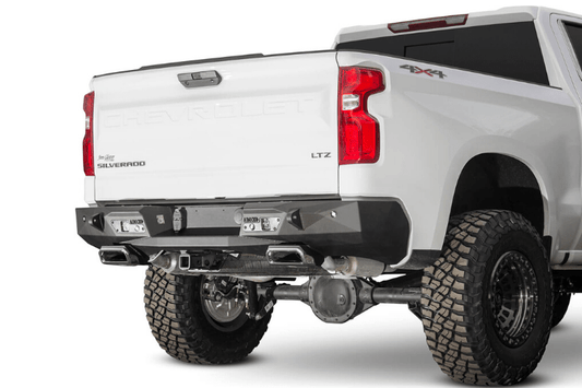 ADD R441051280103 Chevy Silverado 1500 2019-2021 Stealth Fighter Rear Bumper with Exhaust Tips and Backup Sensors