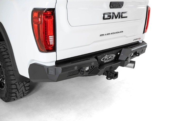ADD R270021280103 GMC Sierra 2500 2020-2023 Bomber HD Rear Bumper with Blind Spot and Sensor Cutouts