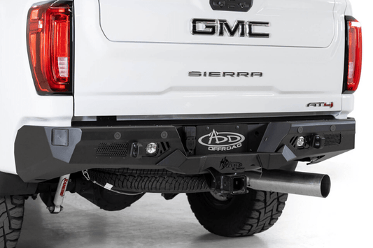 ADD R270021280103 GMC Sierra 2500 2020-2023 Bomber HD Rear Bumper with Blind Spot and Sensor Cutouts