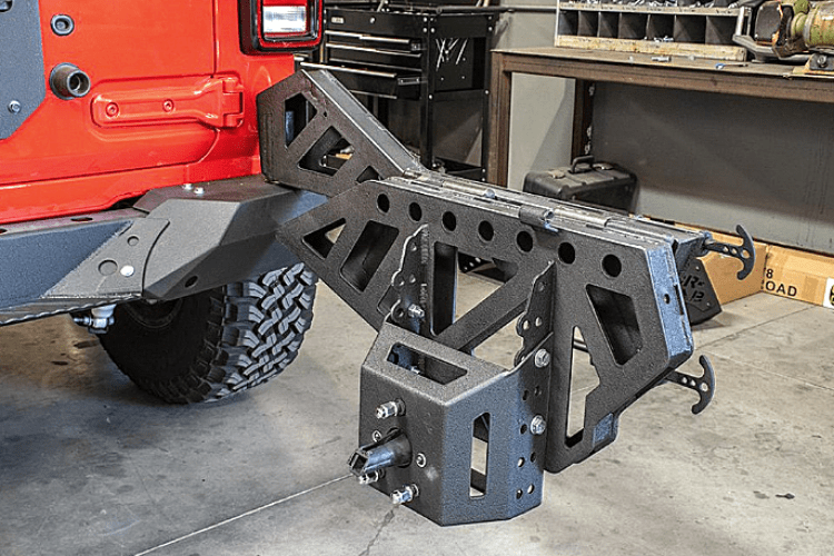 DV8 Offroad Jeep Wrangler JL 2018-2025 Full-Width Rear Bumper With Tire Carrier RBJL-02