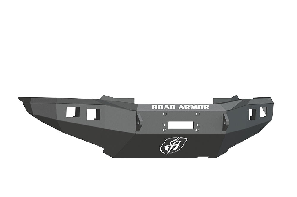 Road Armor 905R0B 2012-2015 Toyota Tacoma Front Bumper, Black Finish, No Guard, Stealth Series, Square Fog Light Hole, Winch-Ready