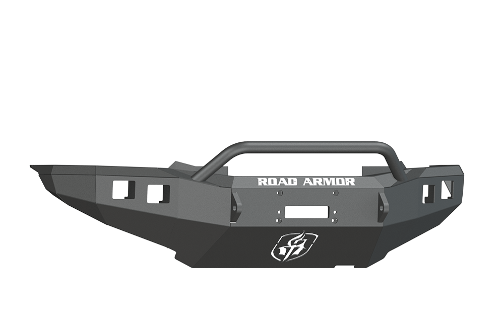 Road Armor 905R4B 2012-2015 Toyota Tacoma Front Bumper, Black Finish, Pre-Runner Style, Stealth Series, Square Fog Light Hole, Winch-Ready