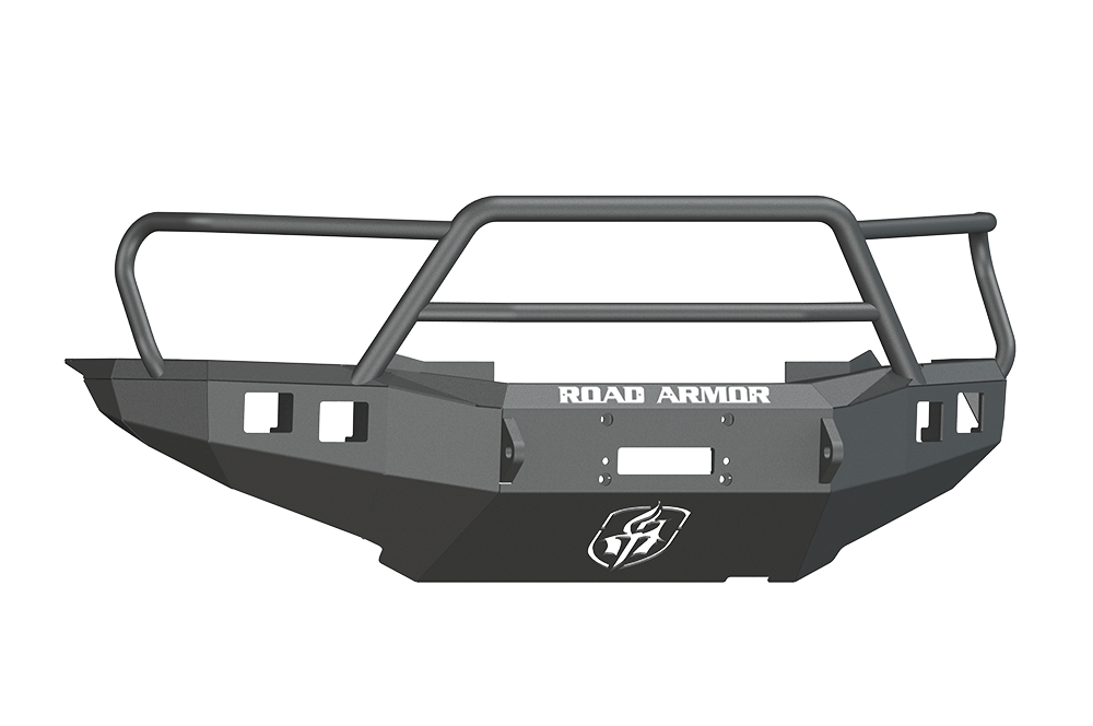 Road Armor 905R5B 2012-2015 Toyota Tacoma Front Bumper, Black Finish, Lonestar Guard, Stealth Series, Square Fog Light Hole, Winch-Ready