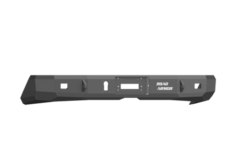 Road Armor Stealth 91300B 2014-2021 Toyota Tundra Rear Winch Ready Bumper Black Finish and Rectangle Fog Light Hole