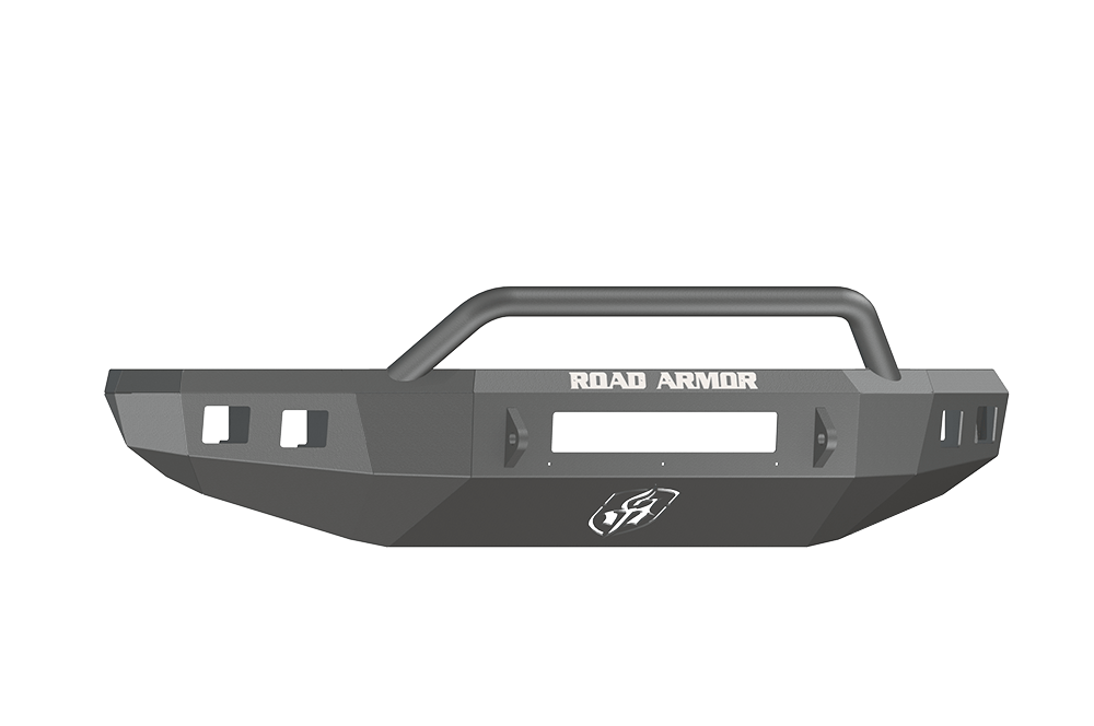 Road Armor Stealth 914R4B-NW 2014-2021 Toyota Tundra Front Non-Winch Bumper Pre-Runner Style, Black Finish and Square Fog Light Hole