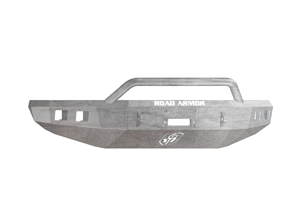 Road Armor Stealth 914R4Z 2014-2021 Toyota Tundra Front Winch Ready Bumper Pre-Runner Style, Raw Finish and Square Fog Light Hole