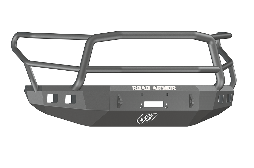 Road Armor Stealth 914R5B 2014-2021 Toyota Tundra Front Winch Ready Bumper Lonestar Guard, Black Finish and Square Fog Light Hole