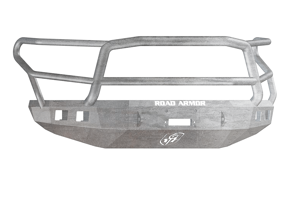 Road Armor Stealth 914R5Z 2014-2021 Toyota Tundra Front Winch Ready Bumper Lonestar Guard, Raw Finish and Square Fog Light Hole