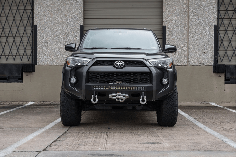 Road Armor Stealth 9151FR0B 2014-2021 Toyota 4Runner Front Bumper Low Profile Hidden Winch with 30" Single Row Light Access Textured Black