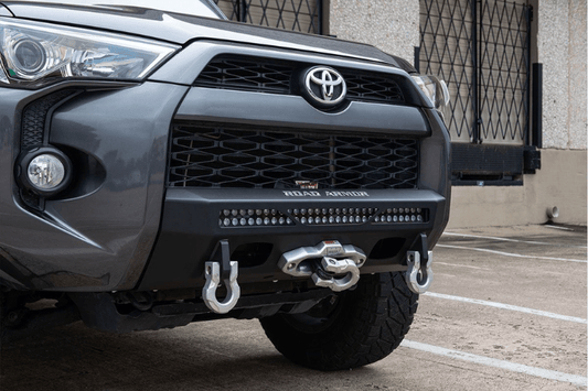 Road Armor Stealth 9151FR0B 2014-2021 Toyota 4Runner Front Bumper Low Profile Hidden Winch with 30" Single Row Light Access Textured Black