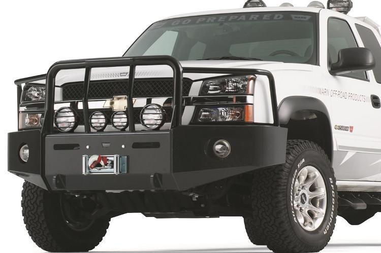 Warn 93470 Chevy Silverado 2500/3500 2015-2019 Heavy Duty Front Bumper Winch Ready Grille Guard