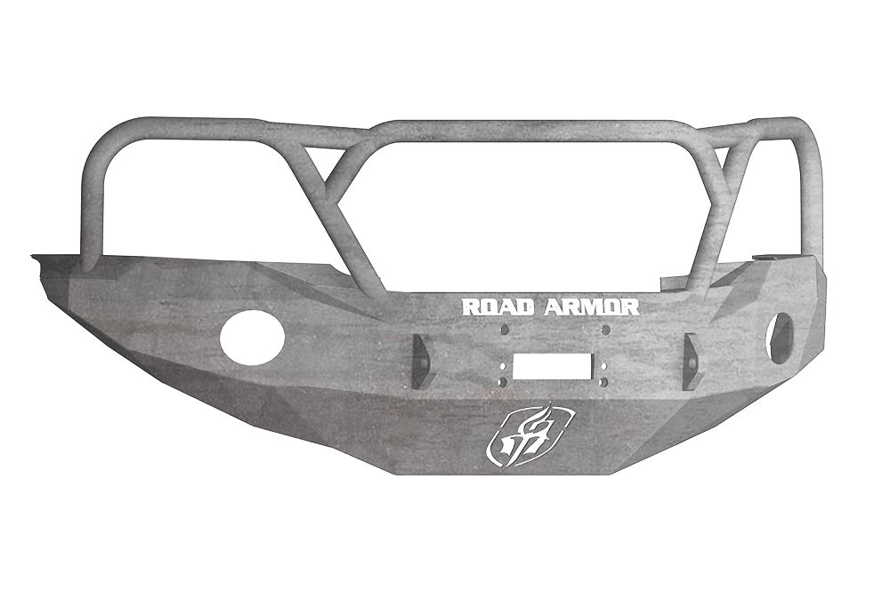 Road Armor 99011Z 2005-2011 Toyota Tacoma Front Bumper, Raw, Lonestar Guard, Stealth Series, Round Fog Light Hole, Winch-Ready