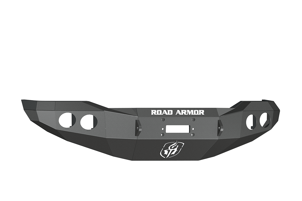 Road Armor 99030B 2007-2013 Toyota Tundra Front Bumper, Black Finish, No Guard, Stealth Series, Round Fog Light Hole, Winch-Ready