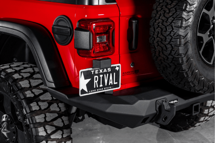 Rival Jeep Wrangler JL 2019-2020 Rear Bumper Aluminum Full-Width 2D.2723.1-NL
