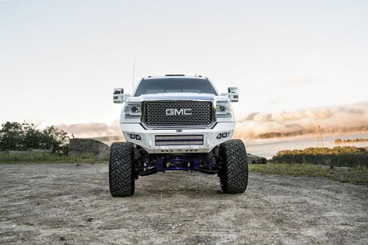 Bodyguard GAG15BY2T GMC Sierra 2500/3500 2015-2019 A2L Base Front Bumper With Sensor Cutouts Double Light Bar Cutouts