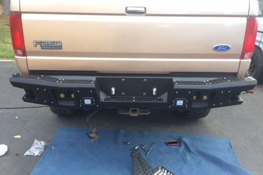 Bodyguard DFF92BNLT Ford F250/F350 Superduty 1992-1998 A2 Rear Bumper No Sensor Light Cutouts