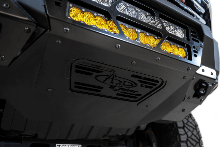 Black Chevy truck front end with ADD F270012140103 Chevy Silverado 2500/3500 2020-2023 Bomber Black Front Bumper