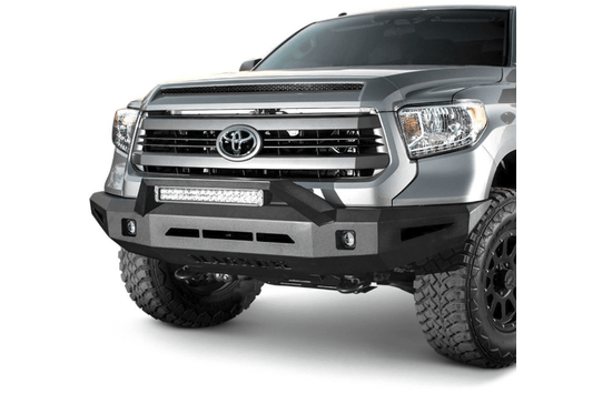 ICI Aluminum Toyota Tundra 2007-2021 Alumilite Front Bumper Non Winch With Optional Bolt-On RT Series Light Bracket AL-FBM62TYN-RT