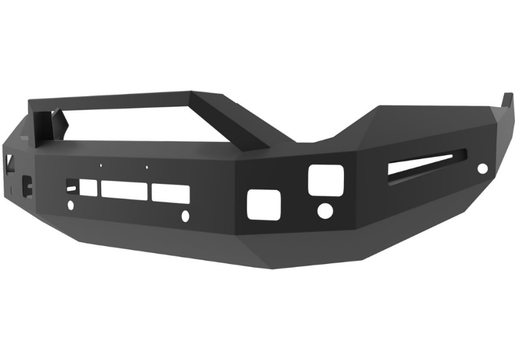 ICI Aluminum Dodge Ram 1500 2013-2018 Alumilite Front Bumper Non Winch With Optional Bolt-On RT Series Light Bracket AL-FBM96DGN-RT