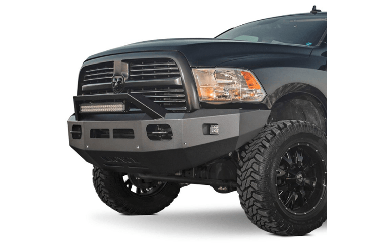 ICI Aluminum Dodge Ram 2500/3500 2010-2019 Alumilite Front Bumper Non Winch With Optional Bolt-On RT Series Light Bracket AL-FBM99DGN-RT