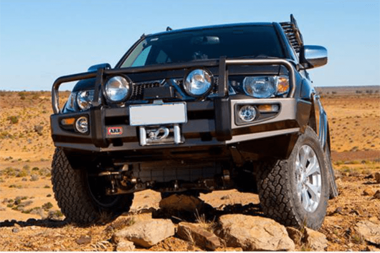 ARB 3423130B Front Bumper for 2005-2011 Toyota Tacoma – Winch-compatible, heavy-duty off-road bumper with grille guard and durable black powder coat finish
