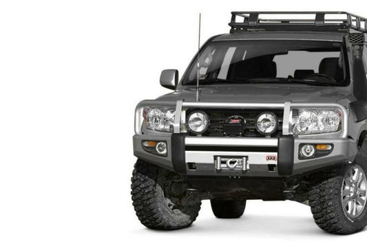 ARB 3415120 Toyota Land Cruiser 2008-2011 Deluxe Front Bumper 200 Series Winch Ready with Grille Guard, Black Powder Coat Finish