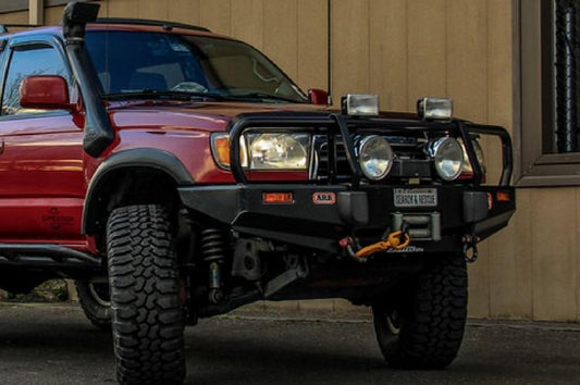 ARB 3423040B Deluxe Front Bumper for 1995-2004 Toyota Tacoma – Winch-ready, heavy-duty off-road bumper with grille guard and Integrit textured black powder coat finish